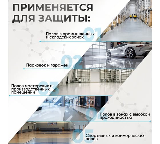 2К Эпоксидный наливной пол MALARE двухкомпонентный, высокопрочный, износостойкий, влагостойкий, глянцевый, серый RAL 7040 (2.5 кг + 0.5 кг отвердитель) 4660504736278