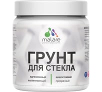 Грунт для стекла и скользких поверхностей акриловый MALARE адгезионный выравнивающий, без запаха быстросохнущий, белый, 0.5 кг 4660504735448 ГСТКЛБЕЛ0050