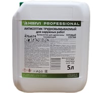 Антисептик для древесины тонирующий HIRVI трудновымываемый, для наружных работ, 5 л, готовый состав 476а674