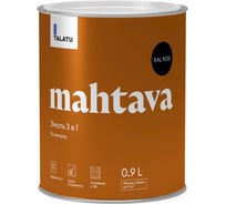 Грунт-эмаль по ржавчине 3 В 1 TALATU "MAHTAVA" глянцевая 0,9 л черная RAL 9005 274682