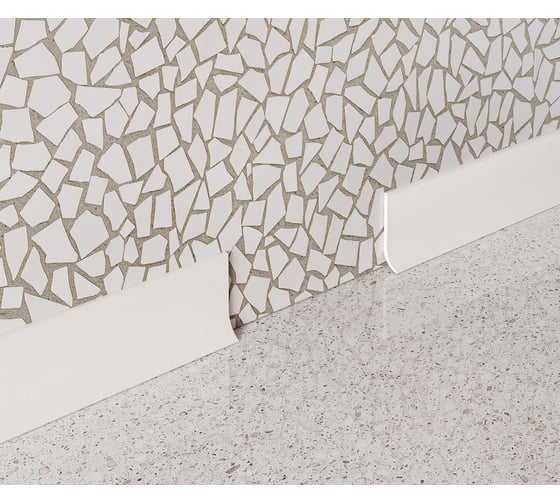 Плинтус Cosca Decor 60x16x2000 мм, экополимер, PL002 00-00081048