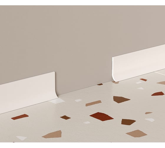Плинтус Cosca Decor 60x16x2000 мм, экополимер, PL002 00-00081048
