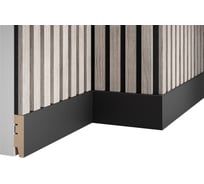 Плинтус Cosca Decor экошпон, черный, 80x22x2400 мм, МДФ, WP8 00-00076257