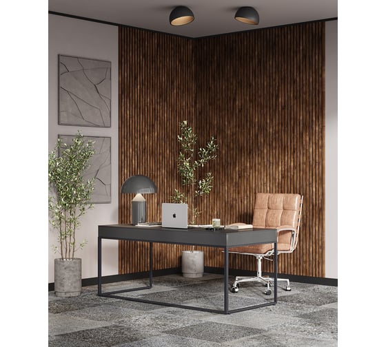 Плинтус Cosca Decor экошпон, черный, 80x22x2400 мм, МДФ, WP8 00-00076257