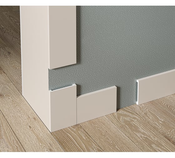 Плинтус Cosca Decor 80x10x2000 мм, экополимер, PX058 00-00077368