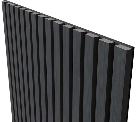 Cosca Decor Акустическая панель, черный войлок, 1200x600x21 мм, шпон дуб антрацит темно-серый 00-00078921