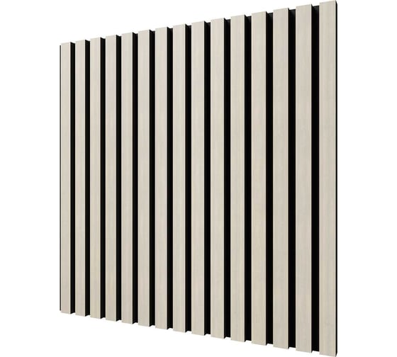 Акустическая панель Cosca Decor черный войлок, 600x600x21 мм, шпон дуб клэр светлый 00-00078920