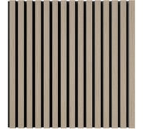 Акустическая панель Cosca Decor черный войлок, 600x600x21 мм, шпон дуб латте бежевый 00-00078915