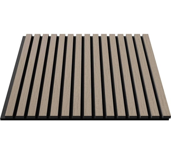 Акустическая панель Cosca Decor черный войлок, 600x600x21 мм, шпон дуб латте бежевый 00-00078915
