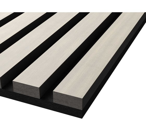 Акустическая панель Cosca Decor черный войлок, 1200x600x21 мм, шпон дуб клэр светлый 00-00078914