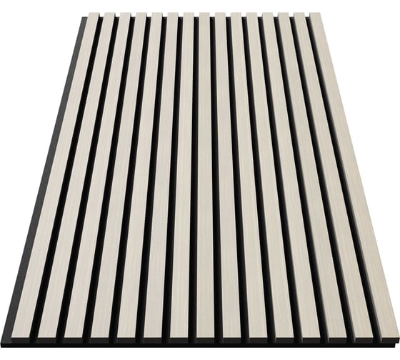 Акустическая панель Cosca Decor черный войлок, 1200x600x21 мм, шпон дуб клэр светлый 00-00078914