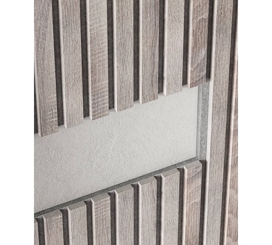 Акустическая панель Cosca Decor черный войлок, 2750x600x19 мм, дуб дымчатый 00-00074595