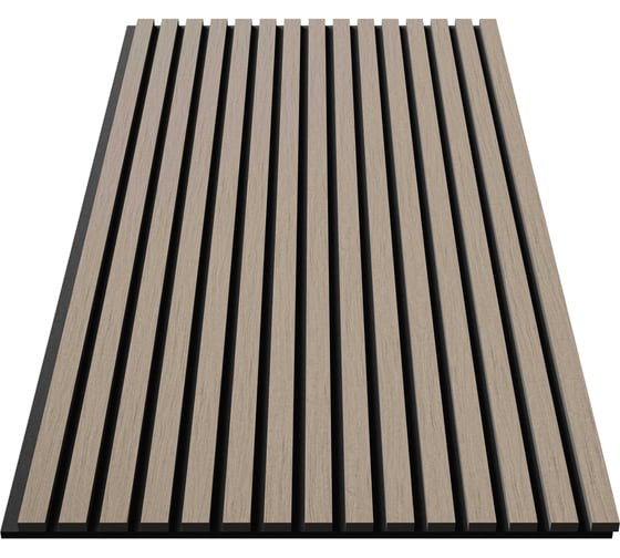 Акустическая панель Cosca Decor черный войлок, 1200x600x21 мм, шпон дуб латте бежевый 00-00078913