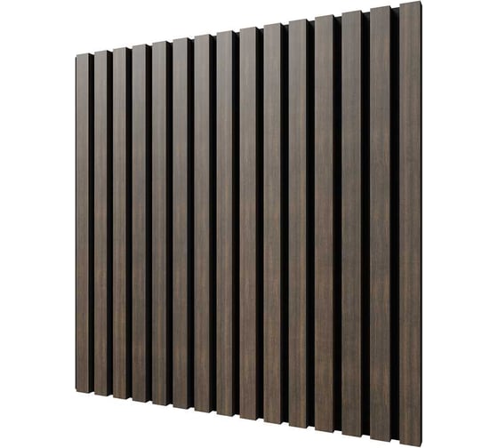 Акустическая панель Cosca Decor черный войлок, 600x600x21 мм, шпон дуб маррон коричневый 00-00078918
