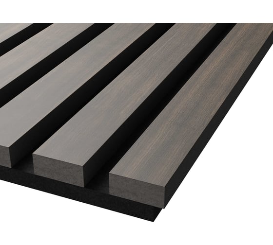 Акустическая панель Cosca Decor черный войлок, 1200x600x21 мм, шпон дуб маррон 00-00078917