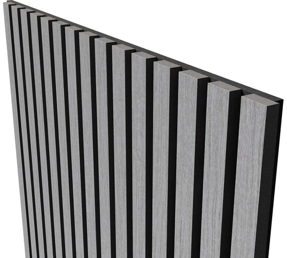 Акустическая панель Cosca Decor черный войлок, 1200x600x21 мм, шпон дуб ардженто светло-серый 00-00078919