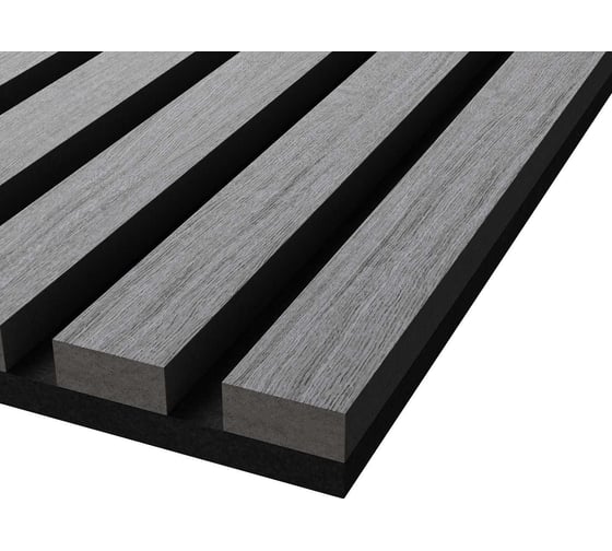 Акустическая панель Cosca Decor черный войлок, 600x600x21 мм, шпон дуб ардженто 00-00078916