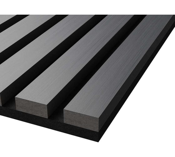 Акустическая панель Cosca Decor черный войлок, 600x600x21 мм, шпон дуб антрацит темно-серый 00-00078922