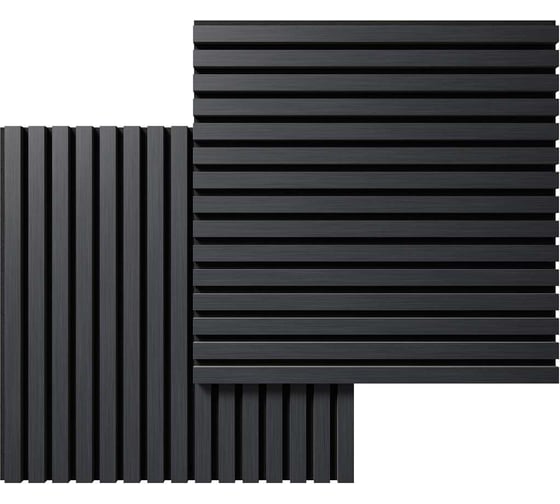 Акустическая панель Cosca Decor черный войлок, 600x600x21 мм, шпон дуб антрацит темно-серый 00-00078922