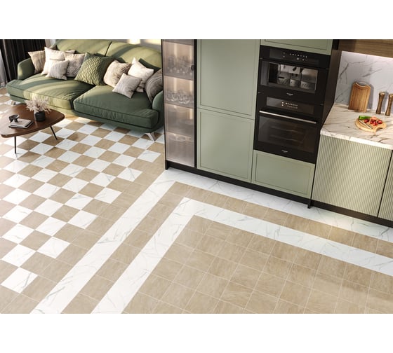 Керамогранит NewTrend Design Stone Marfil матовый, 200x200x8 мм, 24 шт. GP2020DNS11