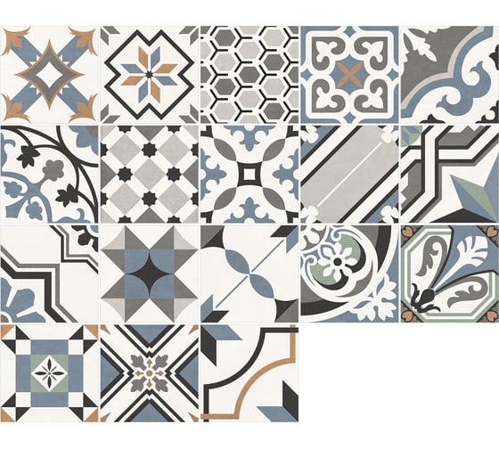 Керамогранит NewTrend Design Mix 2 матовый, 200x200x8 мм, 24 шт. GP2020DMX23