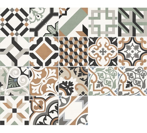 Керамогранит NewTrend Design Mix 1 матовый, 200x200x8 мм, 24 шт. GP2020DMX31