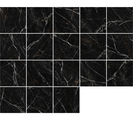 Керамогранит NewTrend Design Stone Marquina матовый, 200x200x8 мм, 24 шт. GP2020DNS99