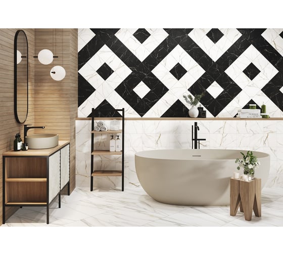 Керамогранит NewTrend Design Stone Marquina матовый, 200x200x8 мм, 24 шт. GP2020DNS99