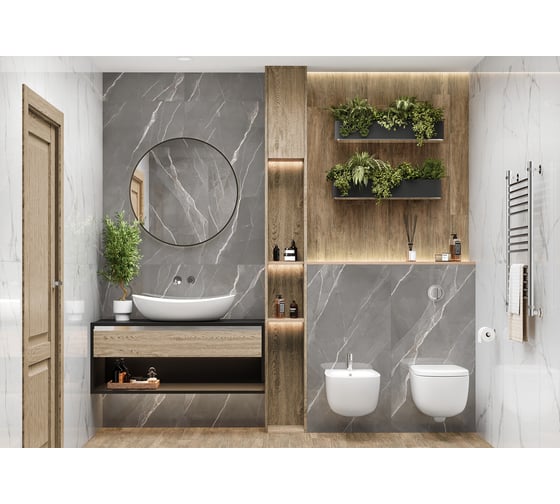 Керамогранит NewTrend Essential Graphite полированный, 600x1200 мм 60120ESE25P