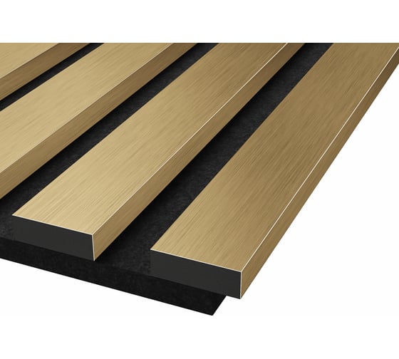 Акустические панели Cosca Decor 2 шт. 1200x300x19 золото матовое, экополимер 00-00079721