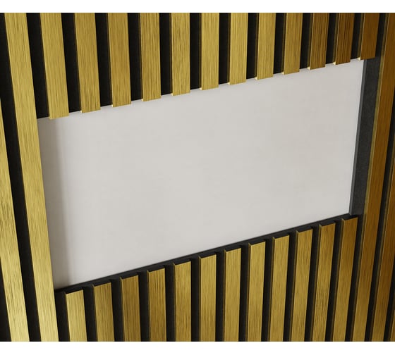 Акустические панели Cosca Decor 2 шт. 1200x300x19 золото матовое, экополимер 00-00079721