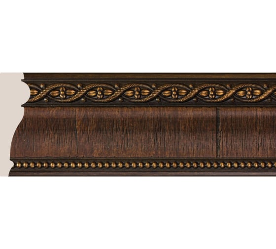 Потолочный плинтус Cosca Decor интерьерный багет, 60x20x2400 мм, Красное дерево СПБ016680