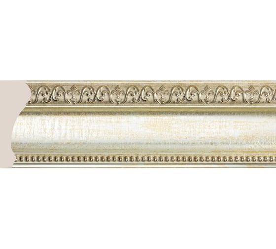 Потолочный плинтус Cosca Decor интерьерный багет, 50x22x2400 мм, Серебро 151-28 СПБ016599 1