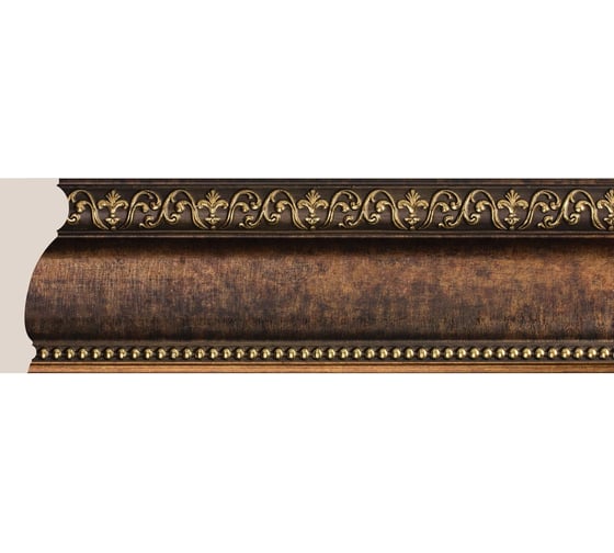 Потолочный плинтус Cosca Decor интерьерный багет, 50x22x2400 мм, Античная медь СПБ016600 1