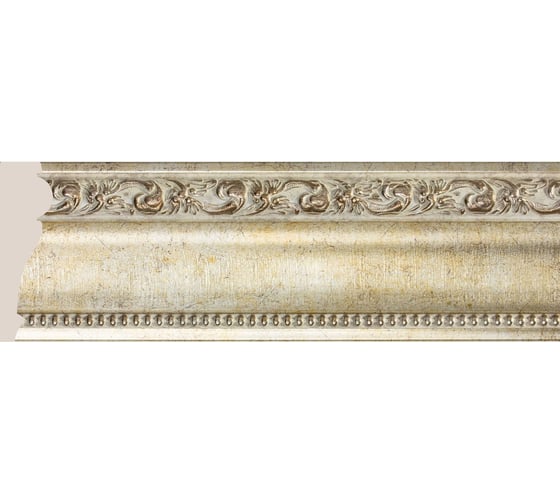 Потолочный плинтус Cosca Decor интерьерный багет, 84x26x2400 мм, Античная платина СПБ016610