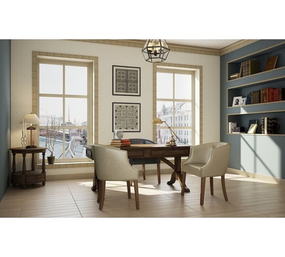 Плинтус Cosca Decor интерьерный багет, 95x14x2400 мм, Античная платина СПБ016622
