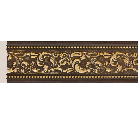 Молдинг Cosca Decor интерьерный багет, 51x11x2400 мм, Красное дерево с золотом СПБ016644 1