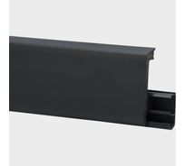 Плинтус FLOORWOOD HDPS WINART PRO напольный, универсальный монтаж, 80 мм, 2 м, 20 шт, Quadro, Антрацит Т0030653