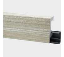 Плинтус FLOORWOOD HDPS WINART PRO напольный, универсальный монтаж, 80 мм, 2 м, 20 шт, Quadro, Ясень Северный Т0030649