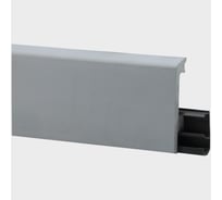 Плинтус FLOORWOOD HDPS WINART PRO напольный, универсальный монтаж, 80 мм, 2 м, Quadro, Титаниум Т0030660