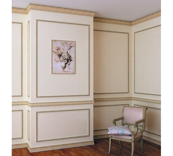 Молдинг Cosca Decor интерьерный багет, 50x11x2400 мм, Дуб белёный, бордюр СПБ016643