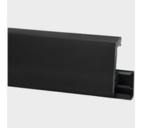 Плинтус FLOORWOOD HDPS WINART PRO напольный, универсальный монтаж, 80 мм, 2 м, 20 шт, Quadro, Черный Матовый Т0030652