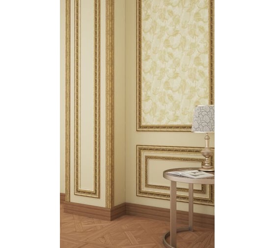 Молдинг Cosca Decor интерьерный багет, 51x11x2400 мм, Античное золото, бордюр СПБ016646