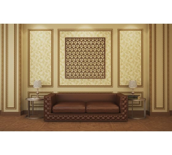 Молдинг Cosca Decor интерьерный багет, 51x11x2400 мм, Античное золото, бордюр СПБ016646