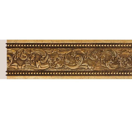 Молдинг Cosca Decor интерьерный багет, 51x11x2400 мм, Античное золото, бордюр СПБ016646