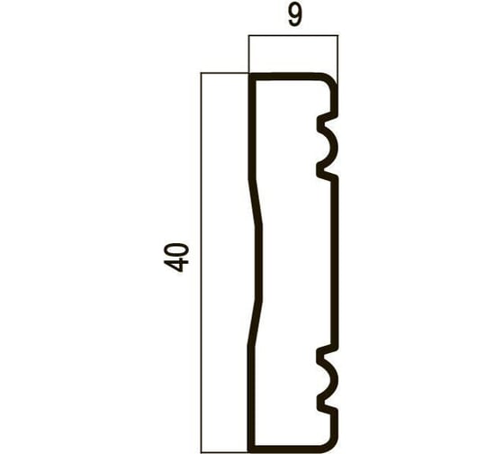 Молдинг Cosca Decor интерьерный багет, 40x9х2400 мм, Лён СПБ019688