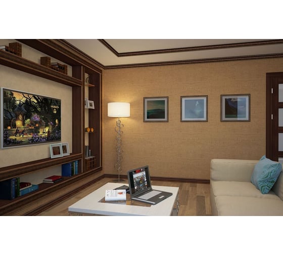 Молдинг Cosca Decor интерьерный багет, 30x10x2400 мм, Античная медь СПБ016714