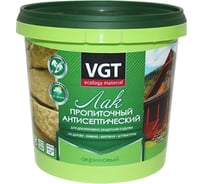Пропиточный акриловый лак с антисептиком для дерева и камня VGT тик, 0.9 кг 11606594