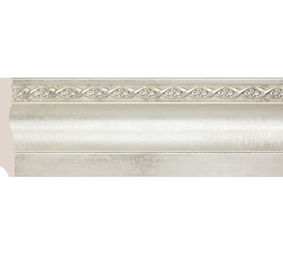 Плинтус Cosca Decor интерьерный багет, 95x14x2400 мм, Платина СПБ016624