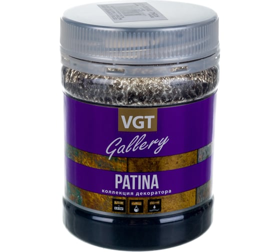 Лессирующий состав с эффектом чернения VGT GALLERY PATINA, КОЛЛЕКЦИЯ ДЕКОРАТОРА, матовый, 0.2 кг 11607798